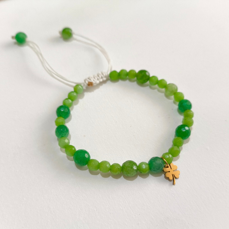 دستبند سنگ جید با گره کشویی