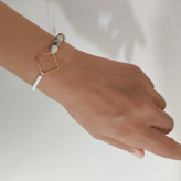 دستبند بافت و پلاک و سنگ صدف