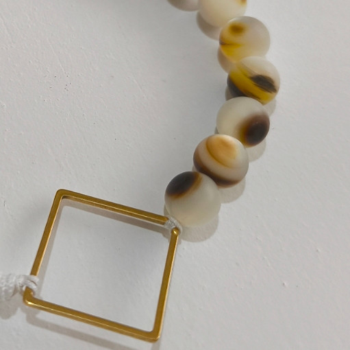 دستبند با پلاک لوزی