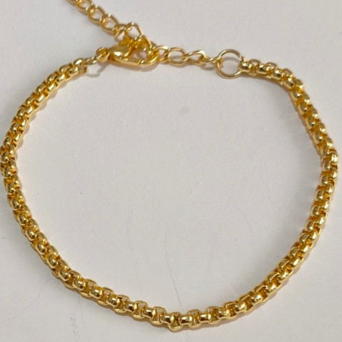 دستبند زنجیر رولو طلایی