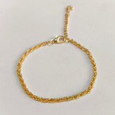 دستبند زنجیر طنابی طلایی