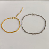 دستبند زنجیر طنابی طلایی