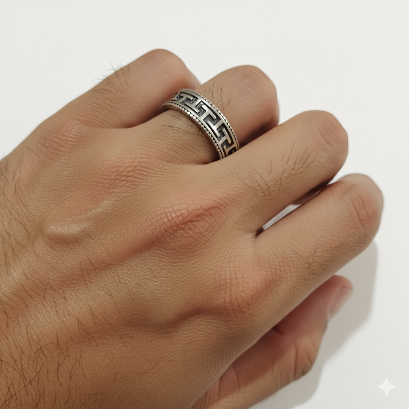 انگشتر مردانه نقره ای