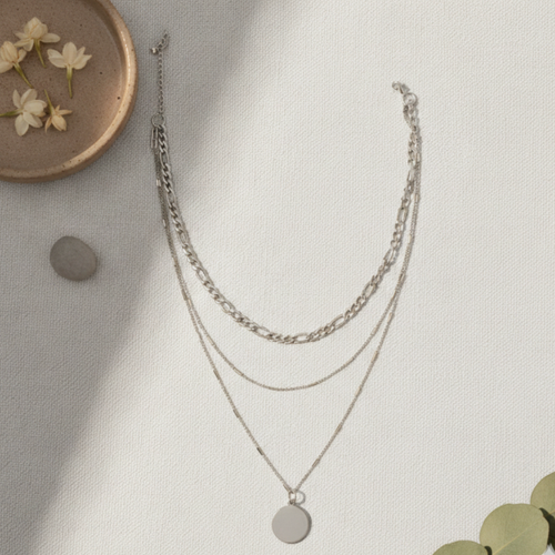 گردنبند زنانه نقره ای