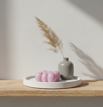 شمع دکوراتیو مدل حبابی